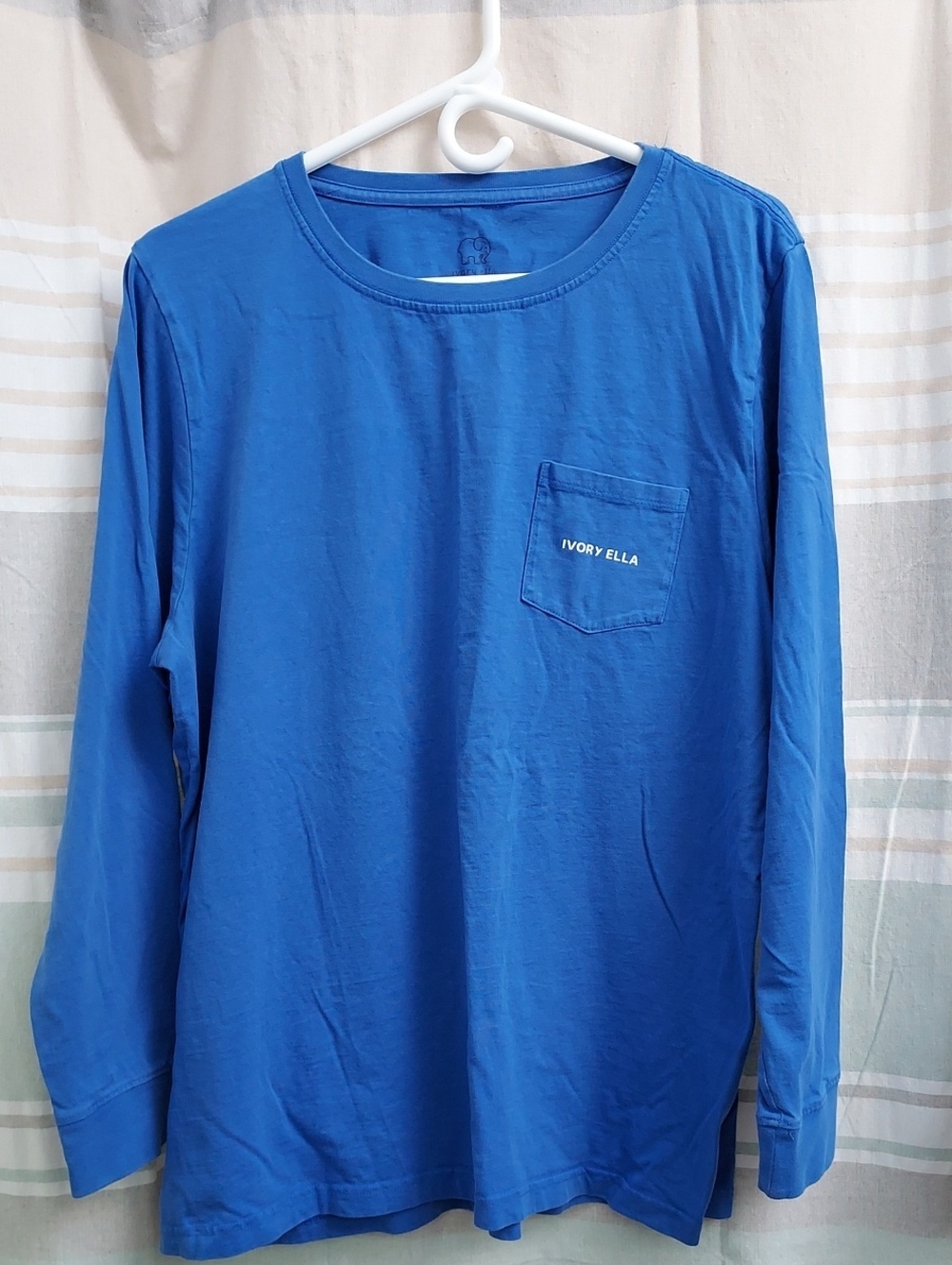 ivory ella Royal Blue Women's Long-Sleeve Pocket Tee